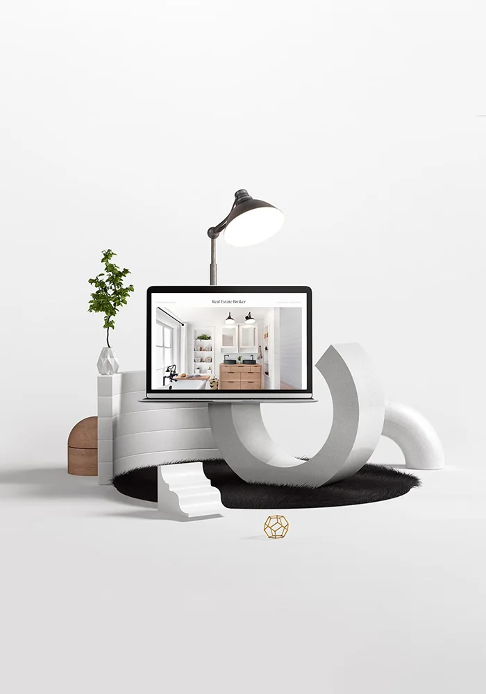 Giao diện website 3D tương tác trên máy tính